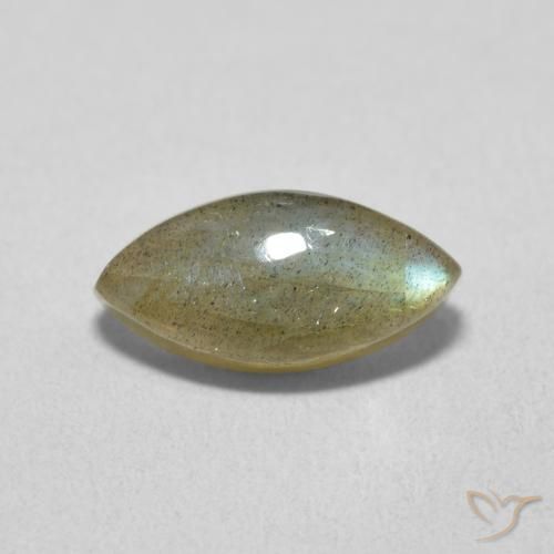 2.23ct Натуральный Многоцветный Лабрадорит, Маркиза, Полупрозрачный