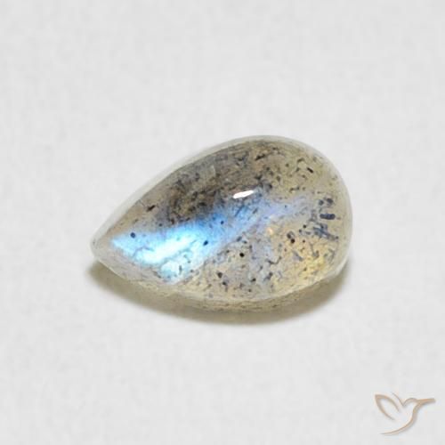 0.55ct Натуральный Многоцветный Лабрадорит, Форма груши, Полупрозрачный