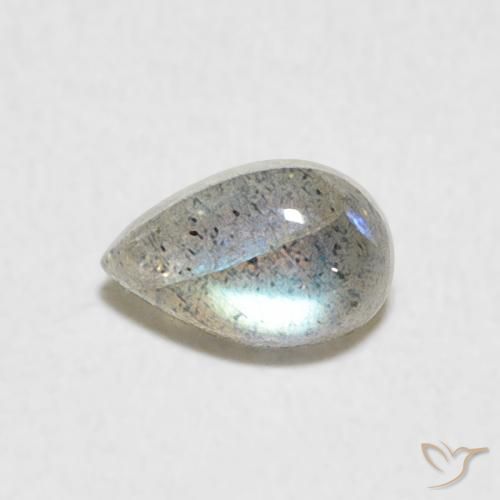 0.47ct Натуральный Многоцветный Лабрадорит, Форма груши, Полупрозрачный