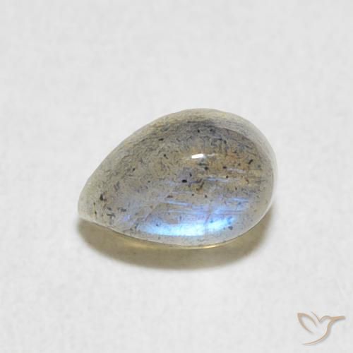 0.56ct Натуральный Многоцветный Лабрадорит, Форма груши, Полупрозрачный