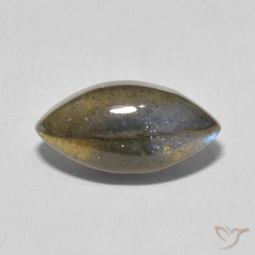 4.98ct Натуральный Многоцветный Лабрадорит, Маркиза, Полупрозрачный