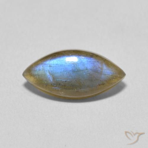 2.76ct Натуральный Многоцветный Лабрадорит, Маркиза, Полупрозрачный