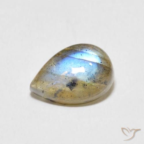 2.34ct Натуральный Многоцветный Лабрадорит, Форма груши, Полупрозрачный