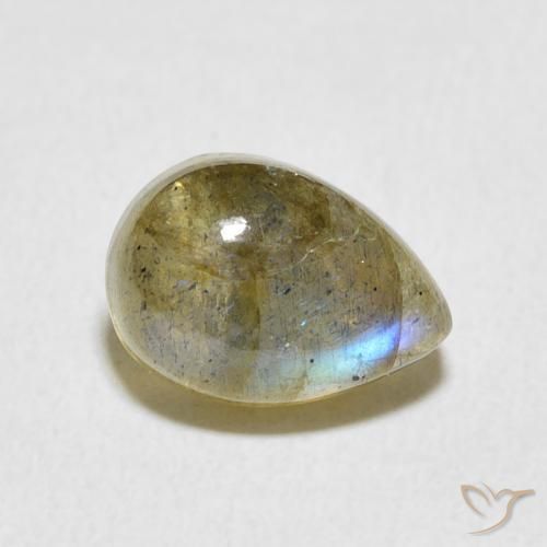 2.84ct Натуральный Многоцветный Лабрадорит, Форма груши, Полупрозрачный