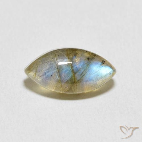 2.62ct Натуральный Многоцветный Лабрадорит, Маркиза, Полупрозрачный