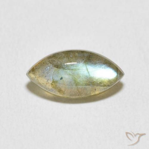 2.54ct Натуральный Многоцветный Лабрадорит, Маркиза, Полупрозрачный