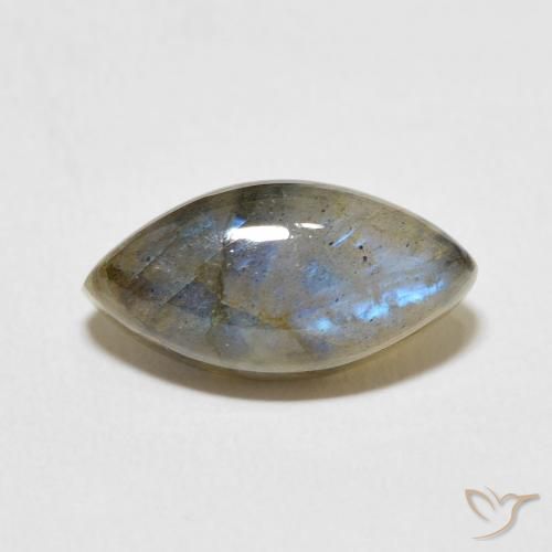 5.48ct Натуральный Многоцветный Лабрадорит, Маркиза, Полупрозрачный