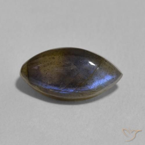 2.25ct Натуральный Многоцветный Лабрадорит, Маркиза, Полупрозрачный