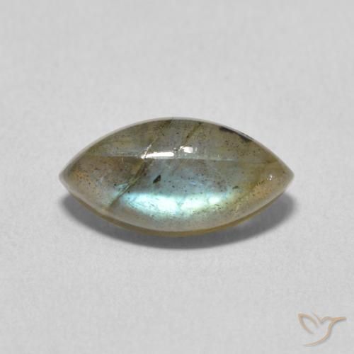 2.71ct Натуральный Многоцветный Лабрадорит, Маркиза, Полупрозрачный
