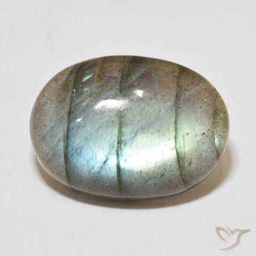 13.81ct Натуральный Многоцветный Лабрадорит, Овал, Полупрозрачный