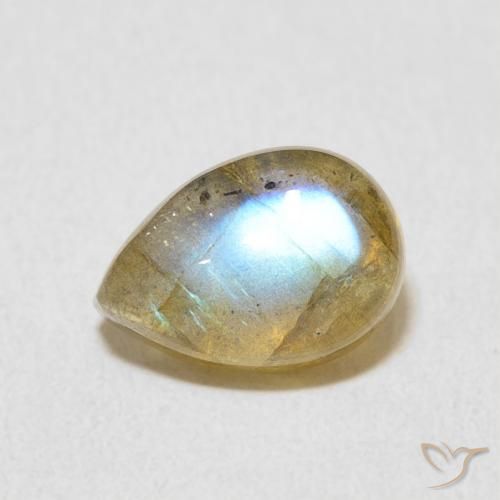 2.55ct Натуральный Многоцветный Лабрадорит, Форма груши, Полупрозрачный