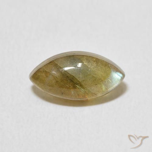 1.45ct Натуральный Многоцветный Лабрадорит, Маркиза, Полупрозрачный