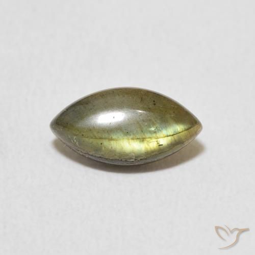 1.41ct Натуральный Многоцветный Лабрадорит, Маркиза, Полупрозрачный