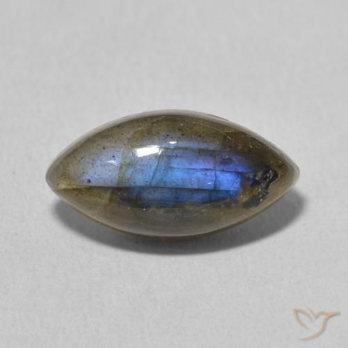 5.25ct Натуральный Многоцветный Лабрадорит, Маркиза, Полупрозрачный