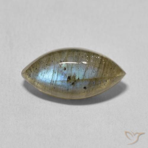3.61ct Натуральный Многоцветный Лабрадорит, Маркиза, Полупрозрачный