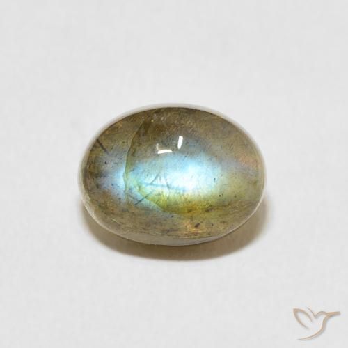 2.28ct Натуральный Многоцветный Лабрадорит, Овал, Полупрозрачный
