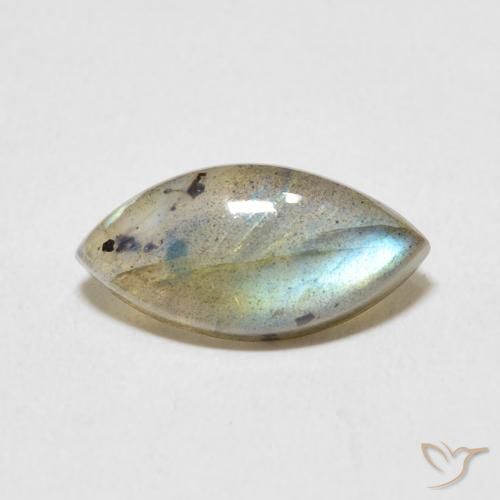 4.56ct Натуральный Многоцветный Лабрадорит, Маркиза, Полупрозрачный