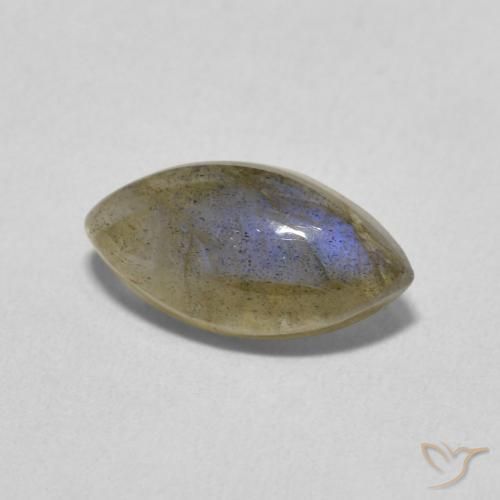 2.30ct Натуральный Многоцветный Лабрадорит, Маркиза, Полупрозрачный
