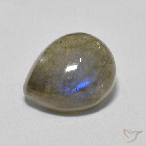 3.62ct Натуральный Многоцветный Лабрадорит, Форма груши, Полупрозрачный