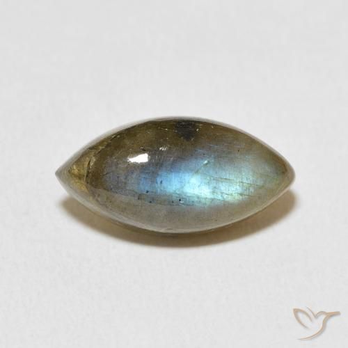 5.45ct Натуральный Многоцветный Лабрадорит, Маркиза, Полупрозрачный