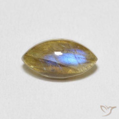 1.44ct Натуральный Многоцветный Лабрадорит, Маркиза, Полупрозрачный
