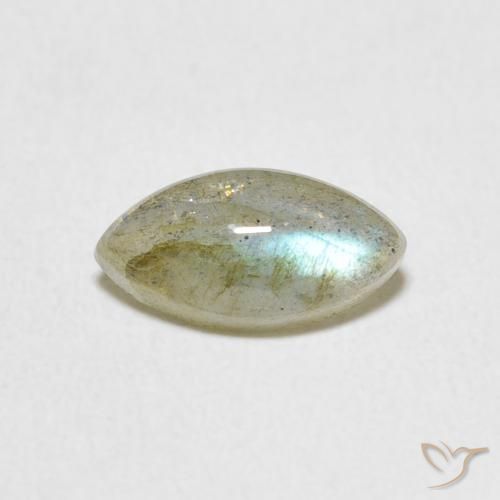 1.32ct Натуральный Многоцветный Лабрадорит, Маркиза, Полупрозрачный