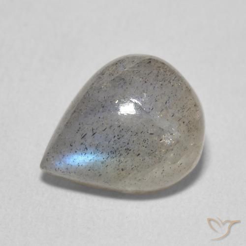 3.65ct Натуральный Многоцветный Лабрадорит, Форма груши, Полупрозрачный