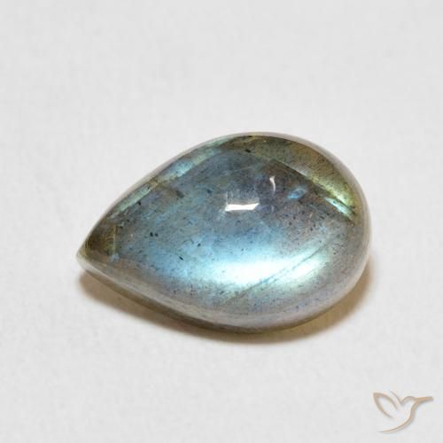 3.85ct Натуральный Многоцветный Лабрадорит, Форма груши, Полупрозрачный