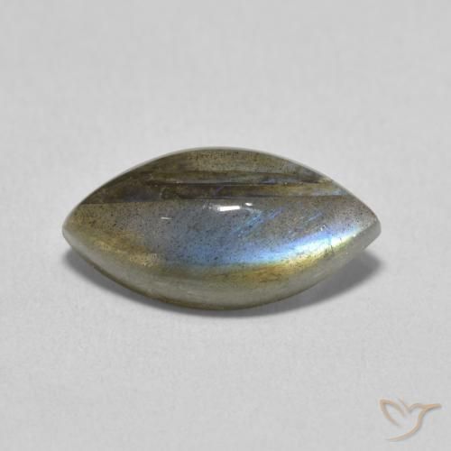 3.78ct Натуральный Многоцветный Лабрадорит, Маркиза, Полупрозрачный