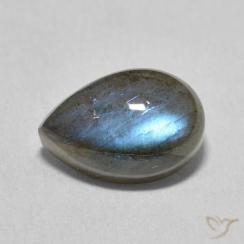 4.21ct Натуральный Многоцветный Лабрадорит, Форма груши, Полупрозрачный