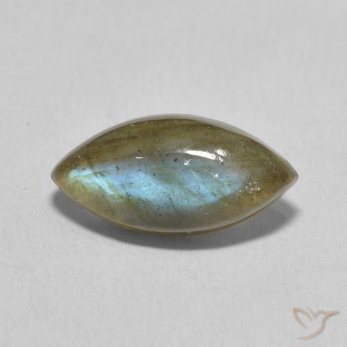 3.30ct Натуральный Многоцветный Лабрадорит, Маркиза, Полупрозрачный