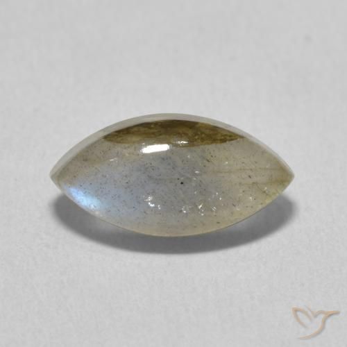 2.43ct Натуральный Многоцветный Лабрадорит, Маркиза, Полупрозрачный