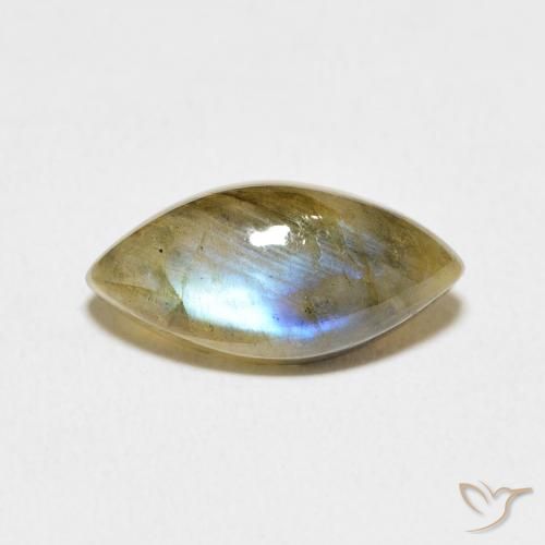 4.70ct Натуральный Многоцветный Лабрадорит, Маркиза, Полупрозрачный