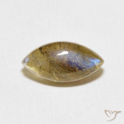 2.51ct Натуральный Многоцветный Лабрадорит, Маркиза, Полупрозрачный