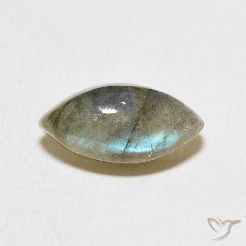 4.20ct Натуральный Многоцветный Лабрадорит, Маркиза, Полупрозрачный