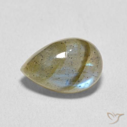 2.33ct Натуральный Многоцветный Лабрадорит, Форма груши, Полупрозрачный