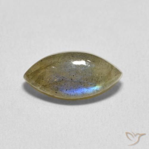 2.55ct Натуральный Многоцветный Лабрадорит, Маркиза, Полупрозрачный