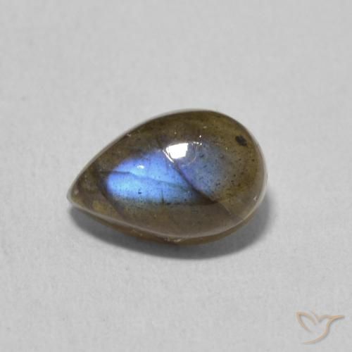 1.93ct Натуральный Многоцветный Лабрадорит, Форма груши, Полупрозрачный