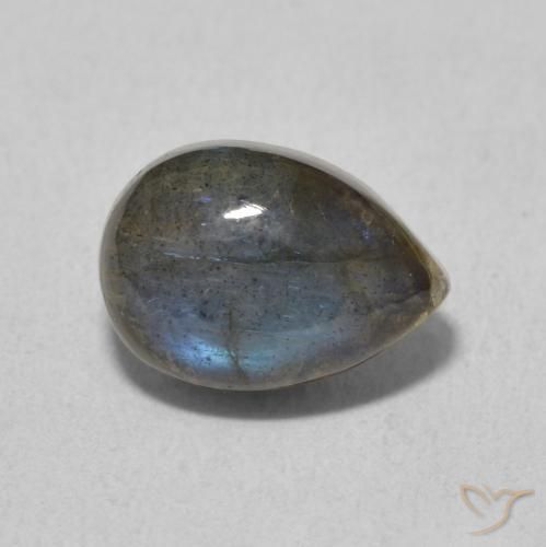 2.68ct Натуральный Многоцветный Лабрадорит, Форма груши, Полупрозрачный
