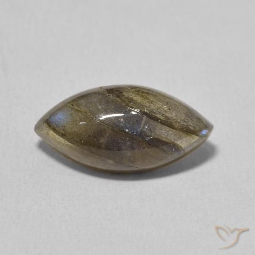 3.25ct Натуральный Многоцветный Лабрадорит, Маркиза, Полупрозрачный