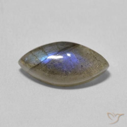 3.58ct Натуральный Многоцветный Лабрадорит, Маркиза, Полупрозрачный