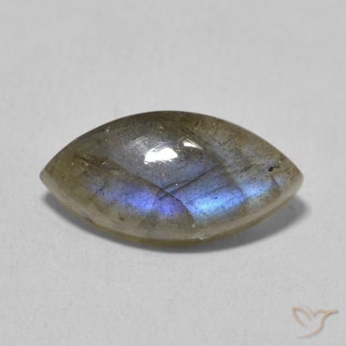 4.91ct Натуральный Многоцветный Лабрадорит, Маркиза, Полупрозрачный