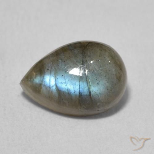 2.21ct Натуральный Многоцветный Лабрадорит, Форма груши, Полупрозрачный