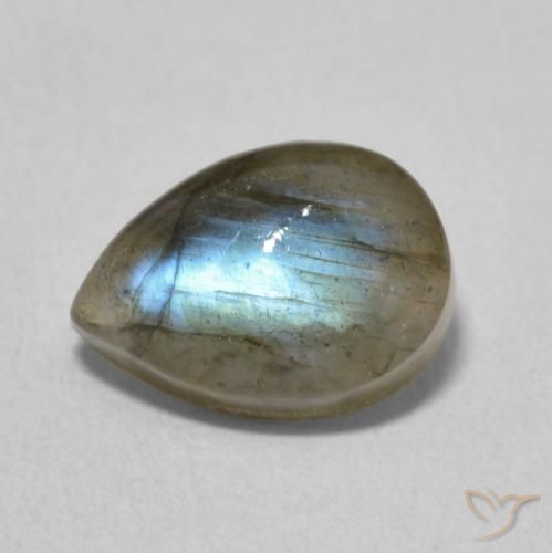 2.55ct Натуральный Многоцветный Лабрадорит, Форма груши, Полупрозрачный