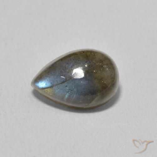 2.18ct Натуральный Многоцветный Лабрадорит, Форма груши, Полупрозрачный