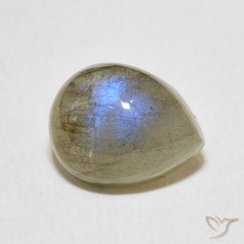 4.03ct Натуральный Многоцветный Лабрадорит, Форма груши, Полупрозрачный