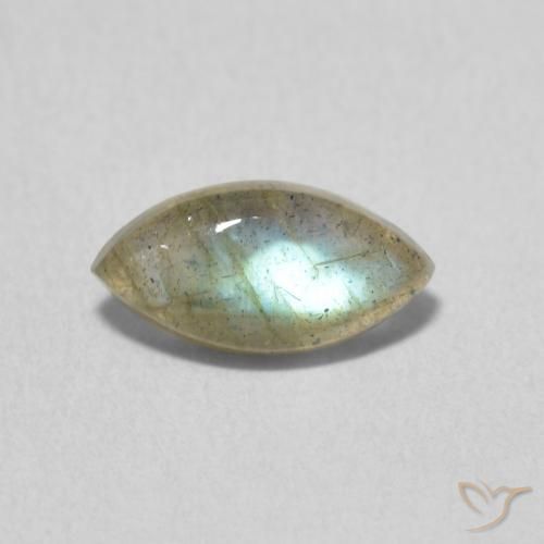 1.18ct Натуральный Многоцветный Лабрадорит, Маркиза, Полупрозрачный