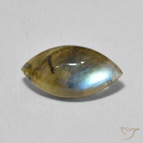 2.83ct Натуральный Многоцветный Лабрадорит, Маркиза, Полупрозрачный