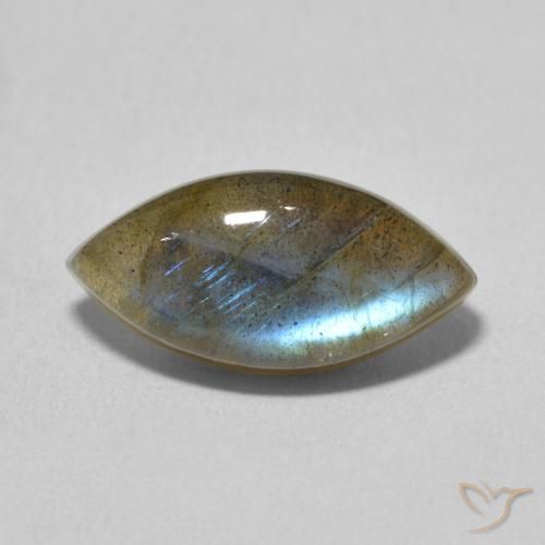 4.70ct Натуральный Многоцветный Лабрадорит, Маркиза, Полупрозрачный