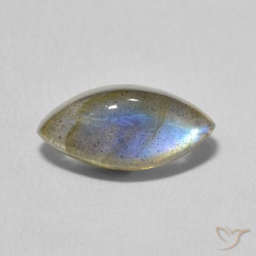 3.27ct Натуральный Многоцветный Лабрадорит, Маркиза, Полупрозрачный